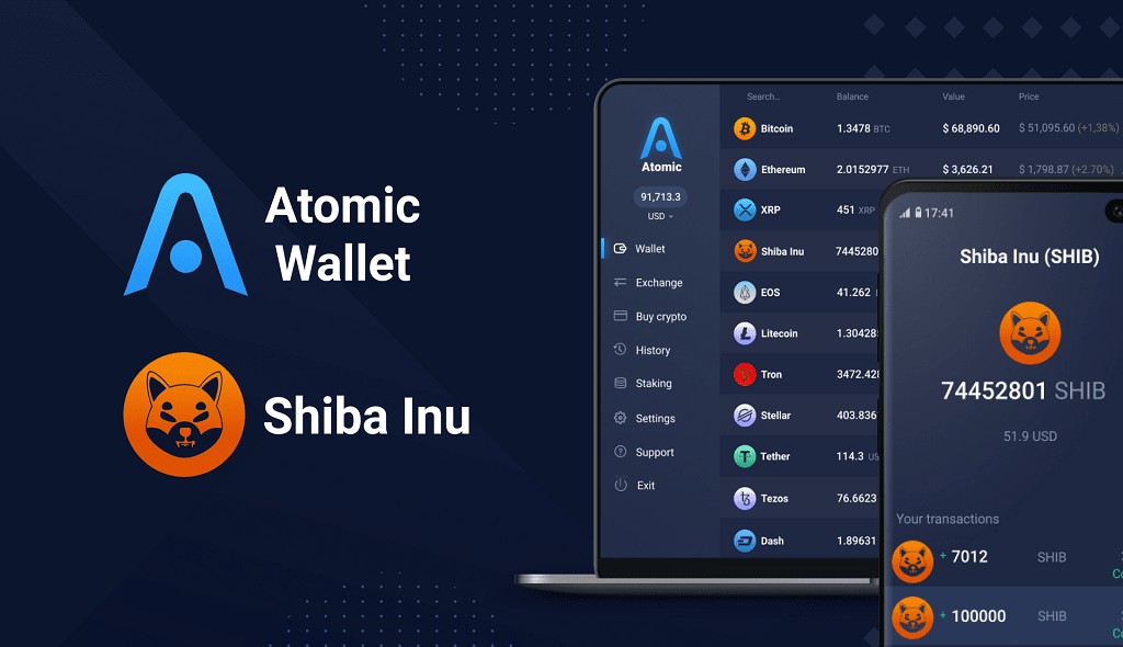 آموزش دریافت و ارسال ارز دیجیتال شیبا اینو در کیف پول اتمیک والت