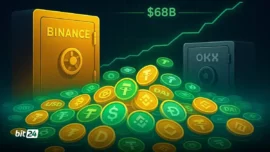 ۶۸ میلیارد دلار ذخیره استیبل‌کوین در صرافی‌ها