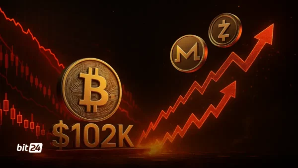 BTC زیر 102 هزار دلار؛ جهش دو‌رقمی ZEC و XMR