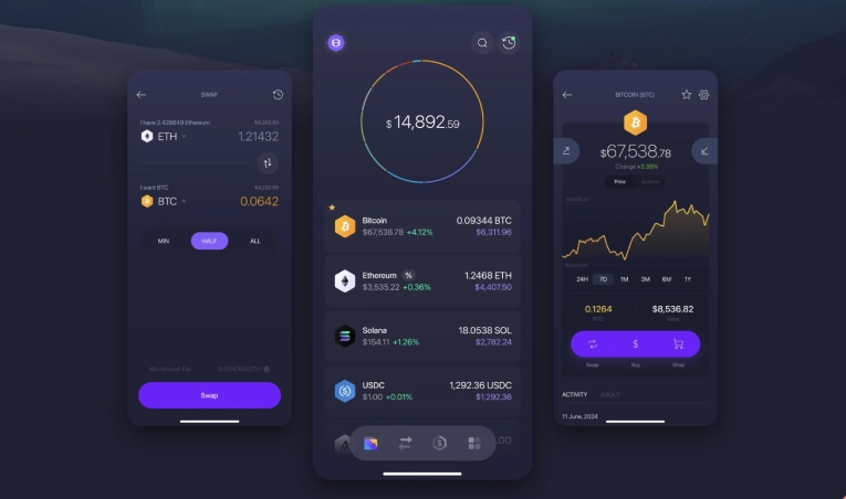 کیف پول اکسودوس مناسب برای رمزارز HBAR