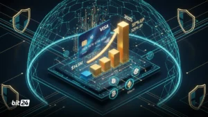 ۵۲۵٪ رشد هزینه‌کرد کارت‌های رمزارزی ویزا در سال ۲۰۲۵