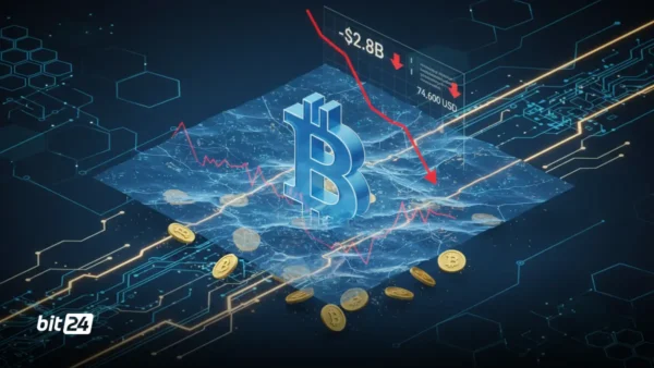 زیان ETFهای اسپات بیت‌کوین با افت قیمت به ۷۴,۶۰۰ دلار