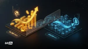 کتی وود: جهش طلا معمولاً پیش از حرکت بزرگ بیت‌کوین است