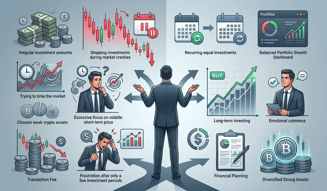 اشتباهات رایج کاربران در اجرای DCA