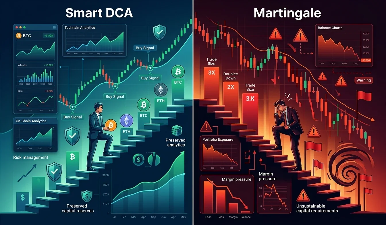 تفاوت مارتینگل و DCA