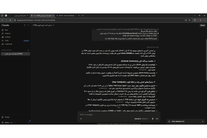 بررسی آینده تون کوین و نقشه راه تلگرام در محیط هوش مصنوعی کلاود