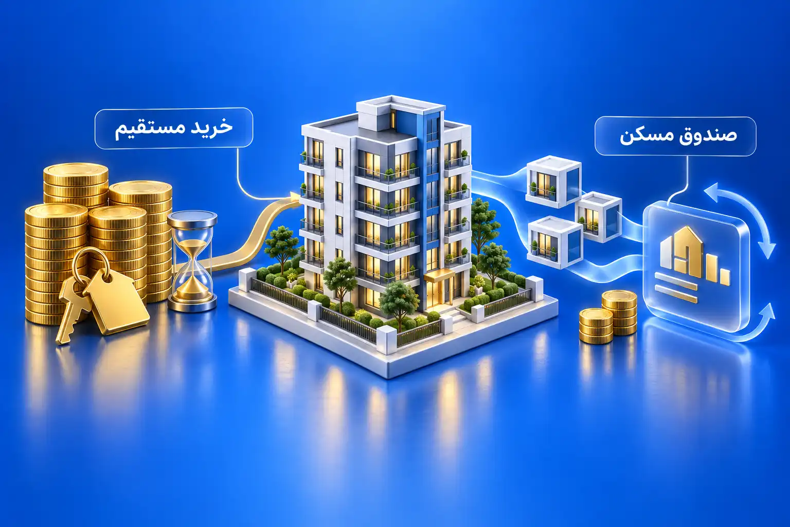 مقایسه روش خرید مستقیم ملک با سرمایه‌گذاری در صندوق مسکن و جریان درآمدی آن