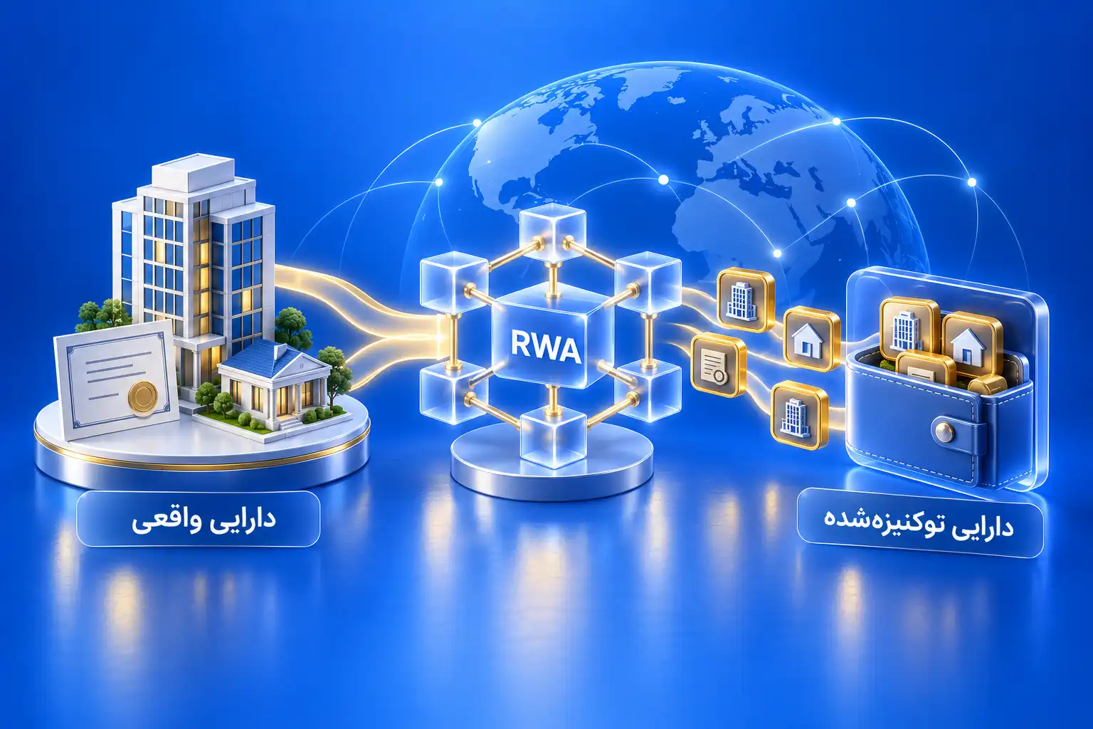 فرآیند توکنیزه کردن دارایی‌های واقعی (RWA) و تبدیل املاک فیزیکی به توکن دیجیتال