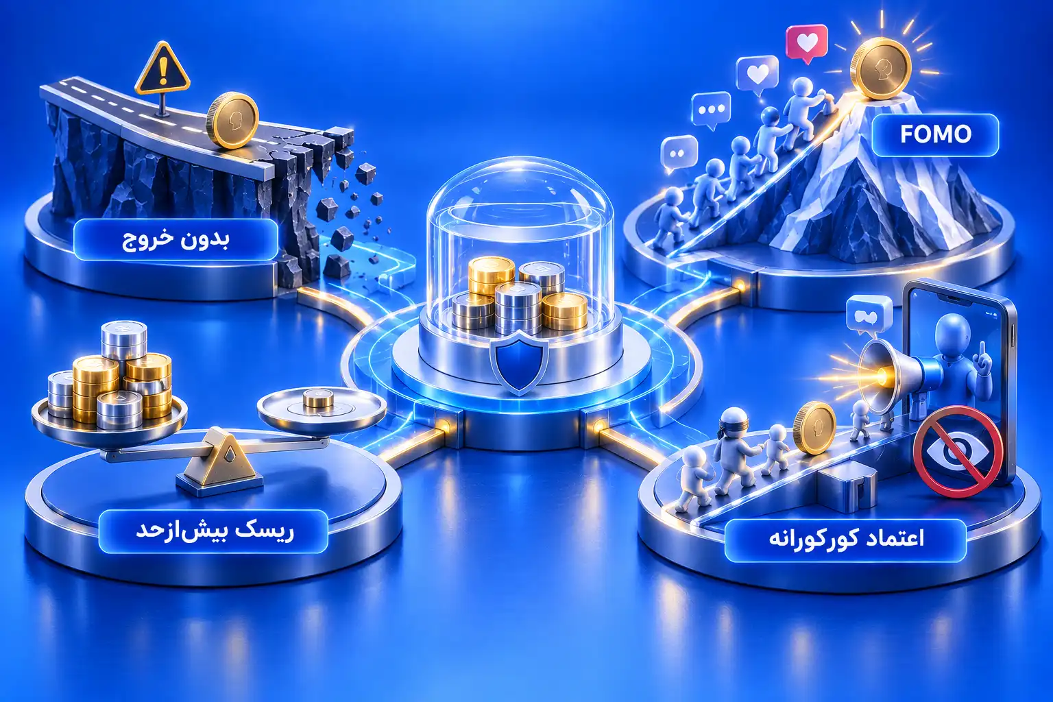 اشتباهات رایج سرمایه‌گذاری در میم کوین‌ها شامل فومو، نداشتن استراتژی خروج، ریسک بیش‌ازحد و اعتماد کورکورانه