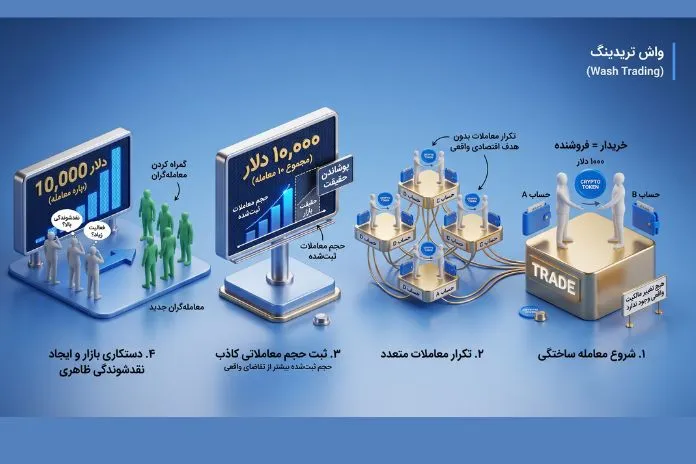 واش ترید به معنی معاملات ساختگی و افزایش غیرواقعی حجم معاملات است
