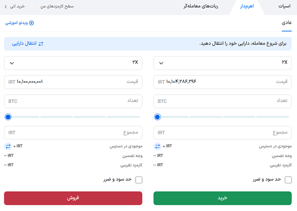 معاملات اهرمی بیت کوین در صرافی بیت24